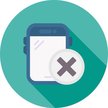 Mobil uyarı vektör simgesi