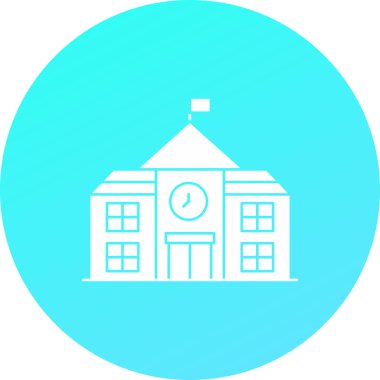 Bir bina simgesinin vektör illüstrasyonu