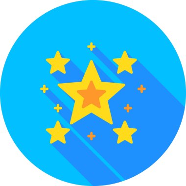 yıldız düz simgesi, vektör, illüstrasyon