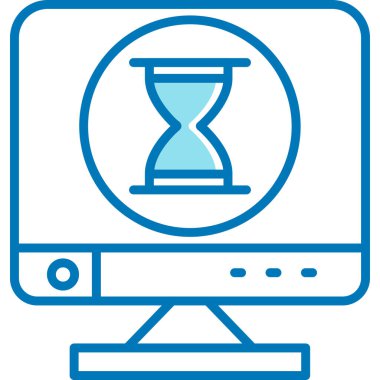 Kum saati. Web simgesi basit illüstrasyon