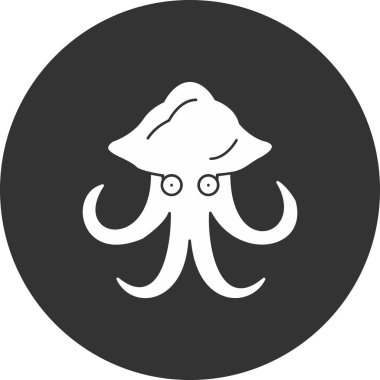 Ahtapot simgesinin vektör illüstrasyonu