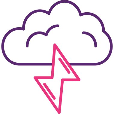 Bulut simgesi vektör illüstrasyonu