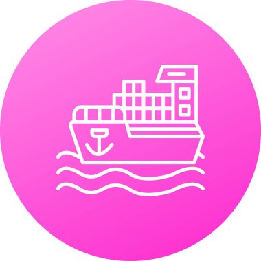 Gemi simgesi vektör illüstrasyonu