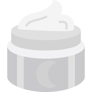 Kozmetik krem ikonu, çizgi film tarzı