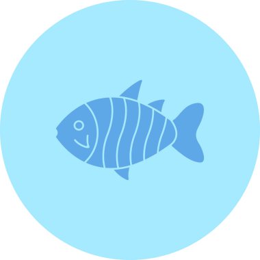 balık simgesi vektör illüstrasyonu