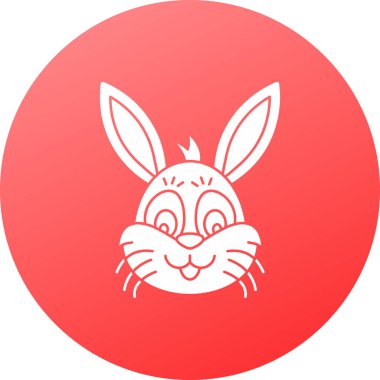 Tavşan ikonu. vektör illüstrasyonu