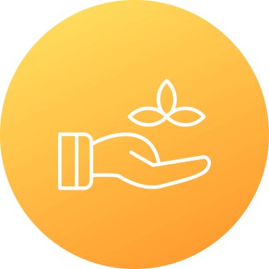 Bir bitki simgesinin vektör illüstrasyonu