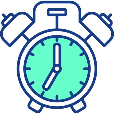 Alarm saat simgesi vektör illüstrasyonu