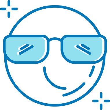 Gözlük. Web simgesi basit illüstrasyon