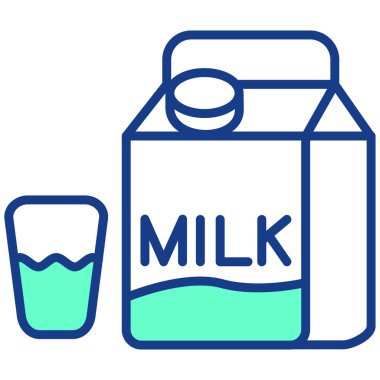 süt ikonu vektör illüstrasyonu