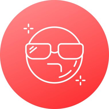 güzel gözlük çizgisi vektör simgesi