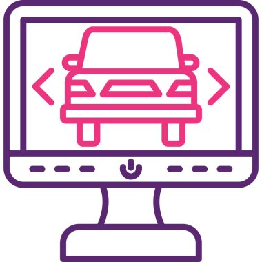 Bilgisayar. Web simgesi basit illüstrasyon