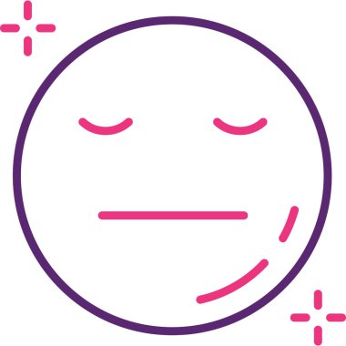 Üzgün surat. Web simgesi vektör illüstrasyonu