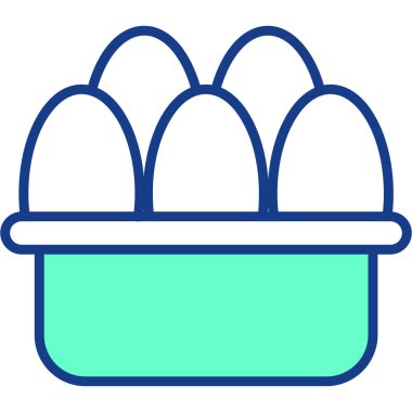 Yumurta. Web simgesi basit illüstrasyon