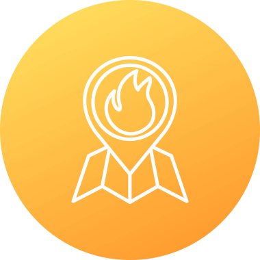 Ateş simgesi, vektör çizimi