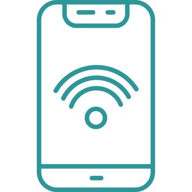 Kablosuz. Web simgesi basit illüstrasyon