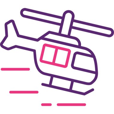 helikopter modern simgesi, vektör illüstrasyonu