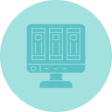 Bilgisayar. Web simgesi basit tasarım