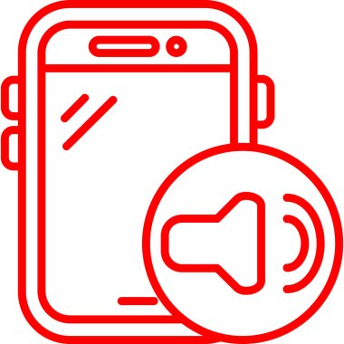 Kulaklıklı bir cep telefonunun vektör çizimi