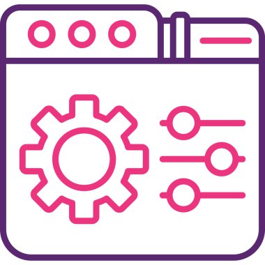 Ayarlama. Web simgesi basit illüstrasyon