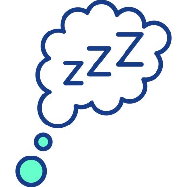 Uyuyan simge vektör illüstrasyonu