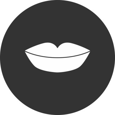 Yuvarlak ikonu olan bir kadının vektör çizimi