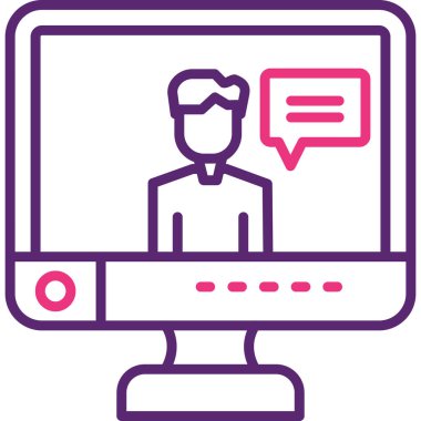 Bilgisayar. Web simgesi basit illüstrasyon