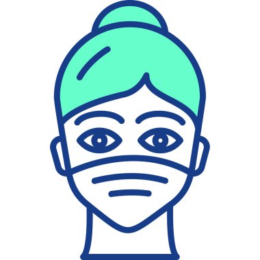 kadın yüzü simgesi, taslak biçimi