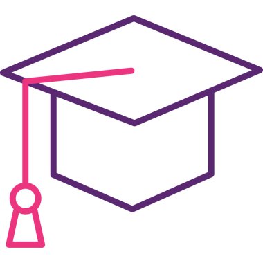 Mezuniyet. Web simgesi basit tasarım