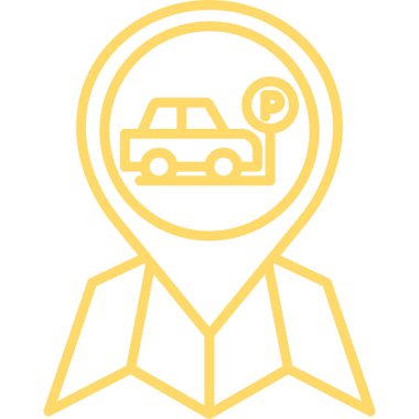 taksi simgesi vektör illüstrasyonu