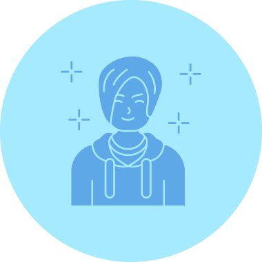 Kadın doktor. Basit simge