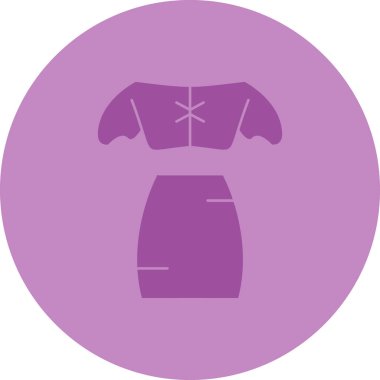 Benzersiz kadın elbise vektör simgesi