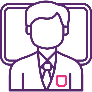 Evrak çantalı bir adamın vektör çizimi