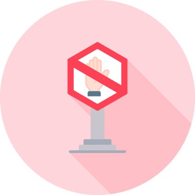 Yasak vektör simgesi. Web ve mobil tasarım için basit illüstrasyon.