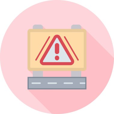 uyarı vektörü düz renk simgesi