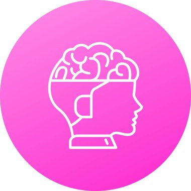 akıllı insan kafası vektör çizim.