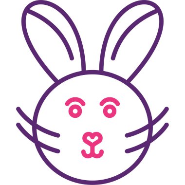 Tavşan. Web simgesi basit illüstrasyon