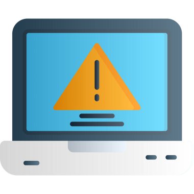 uyarı hatası düz simgesi