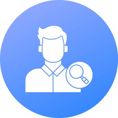 Avatar man simgesi, vektör illüstrasyonu