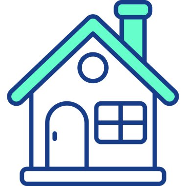 Ev. Web simgesi basit illüstrasyon