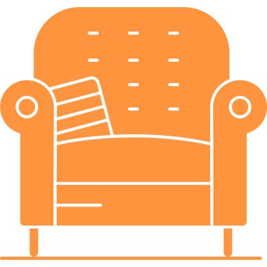 Sandalye. Web simgesi basit illüstrasyon