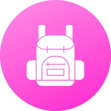 Sırt çantası. Web simgesi basit illüstrasyon