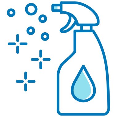 Temizleme sprey ikonu, vektör illüstrasyonu