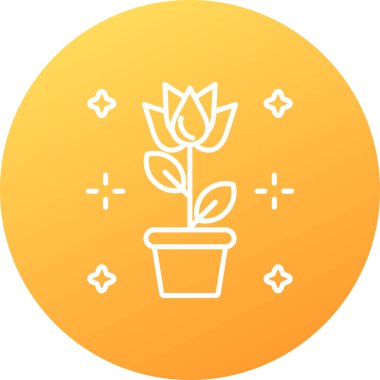 çiçek simgesi vektör illüstrasyonu