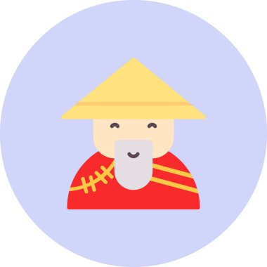 Çin kültürü Çin ikonu düz stil.