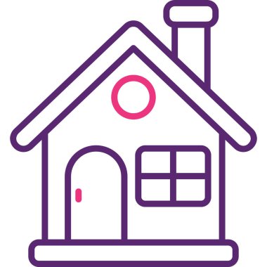 Ev. Web simgesi basit illüstrasyon