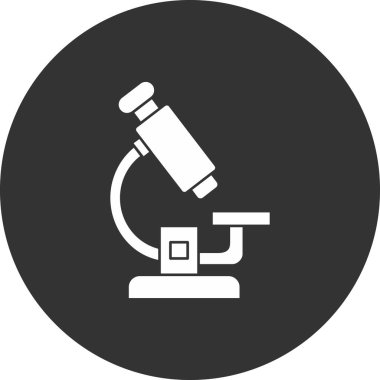 mikroskop web simgesi, vektör çizim