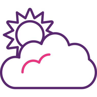 Bulut. Web simgesi basit illüstrasyon