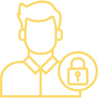 Kilitli bir adamın vektör çizimi