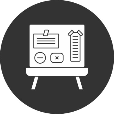 Belgeli pano, web simgesi basit illüstrasyon